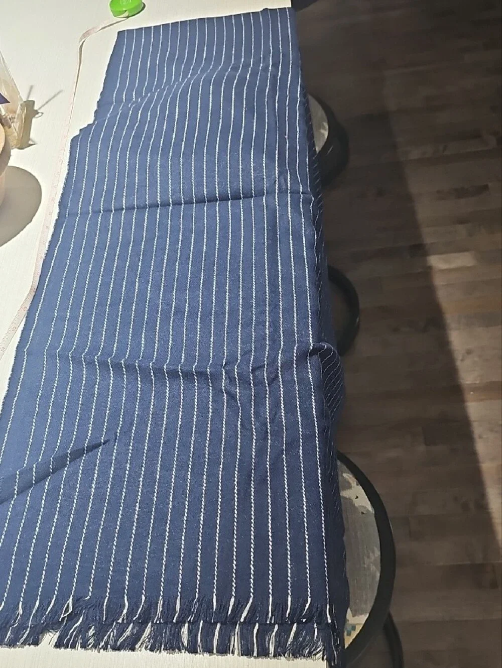 Lot Of 3 Scarves: GAP Navy Pinstripe NWT, GAP Gray/navy NWT, Brown CK